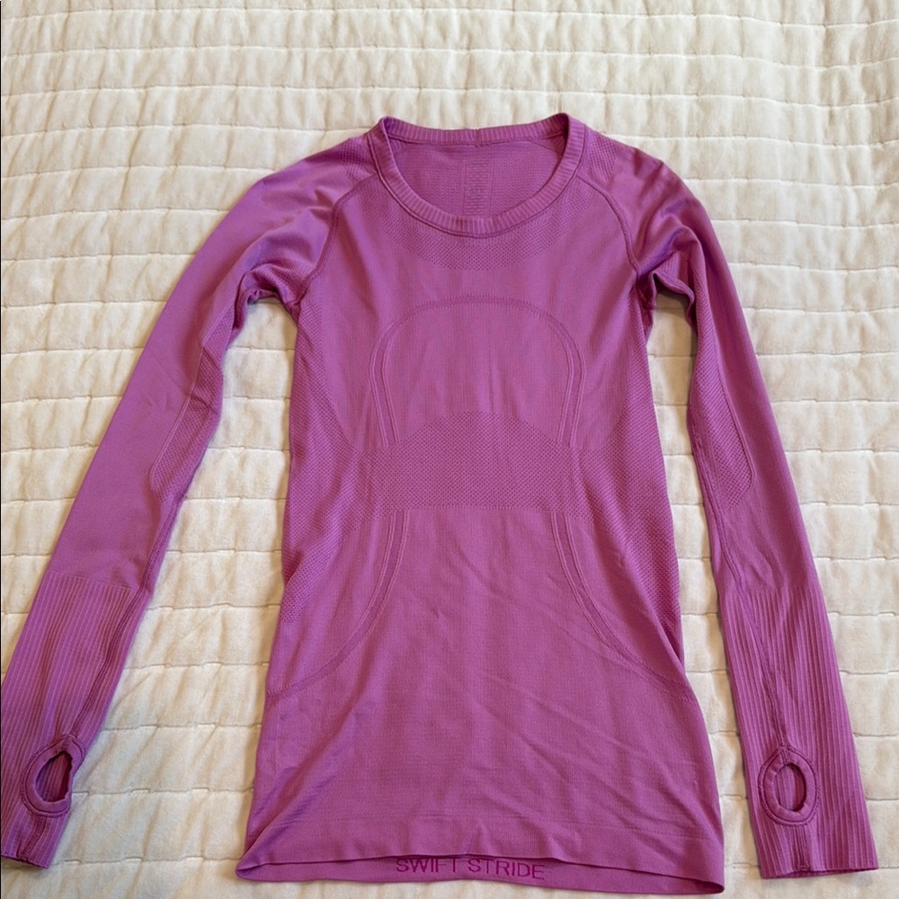 lululemon swiftly tech long sleeve size 4 pink